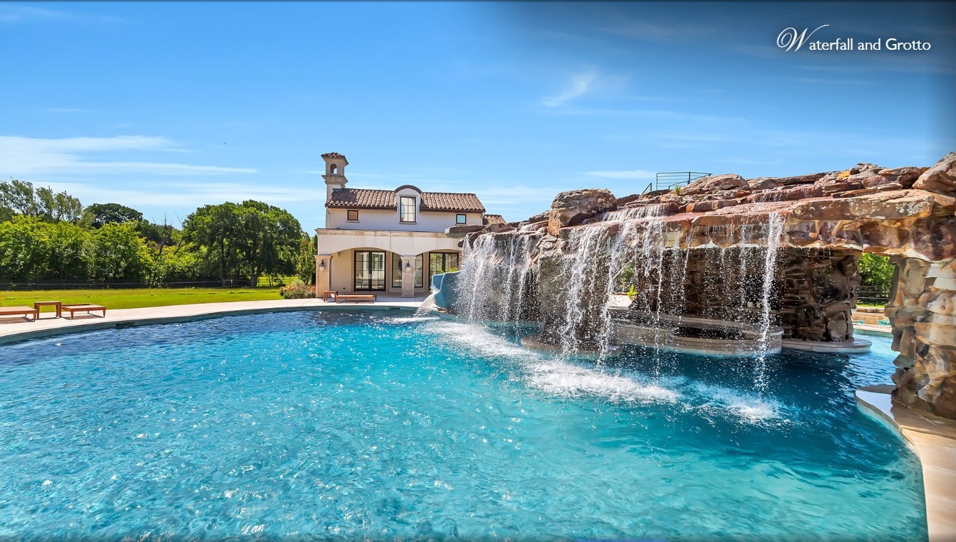 Chodak Design waterfall and grotto estate